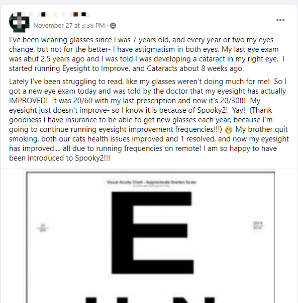 Spooky2 Erfahrungsbericht Sehkraft verbessert