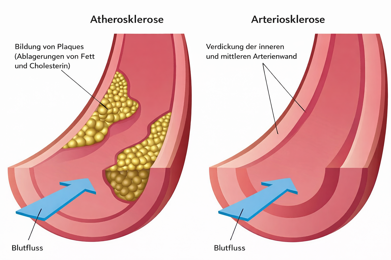Arteriosklerose vs. Atherosklerose