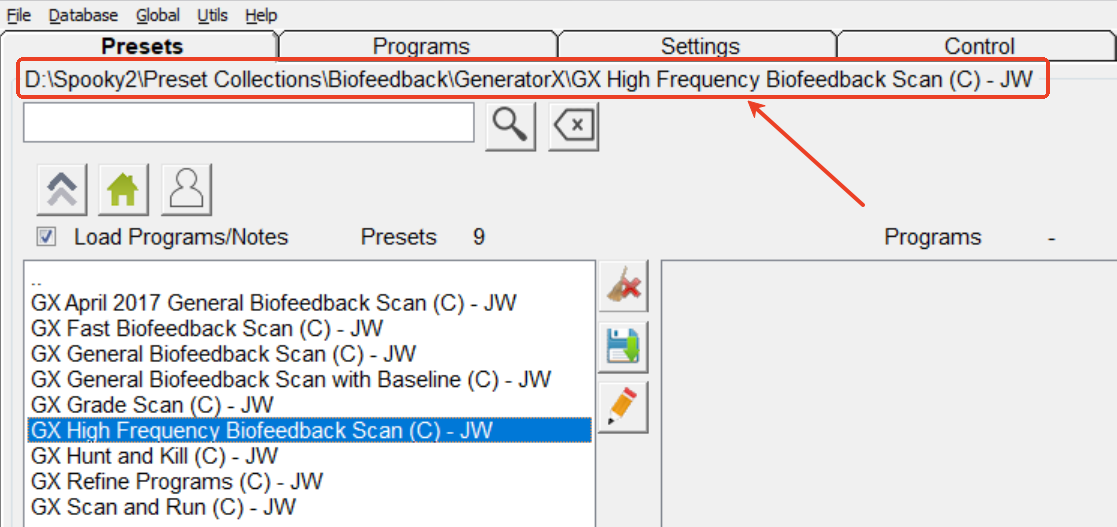 GX High Frequency Biofeedback Scan (C) - JW