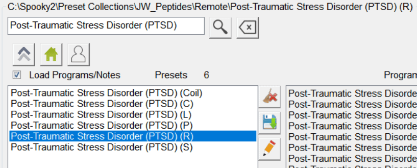 Post-Traumatic Stress Disorder PTSD Preset in Spooky2