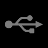 Graues USB-Symbol